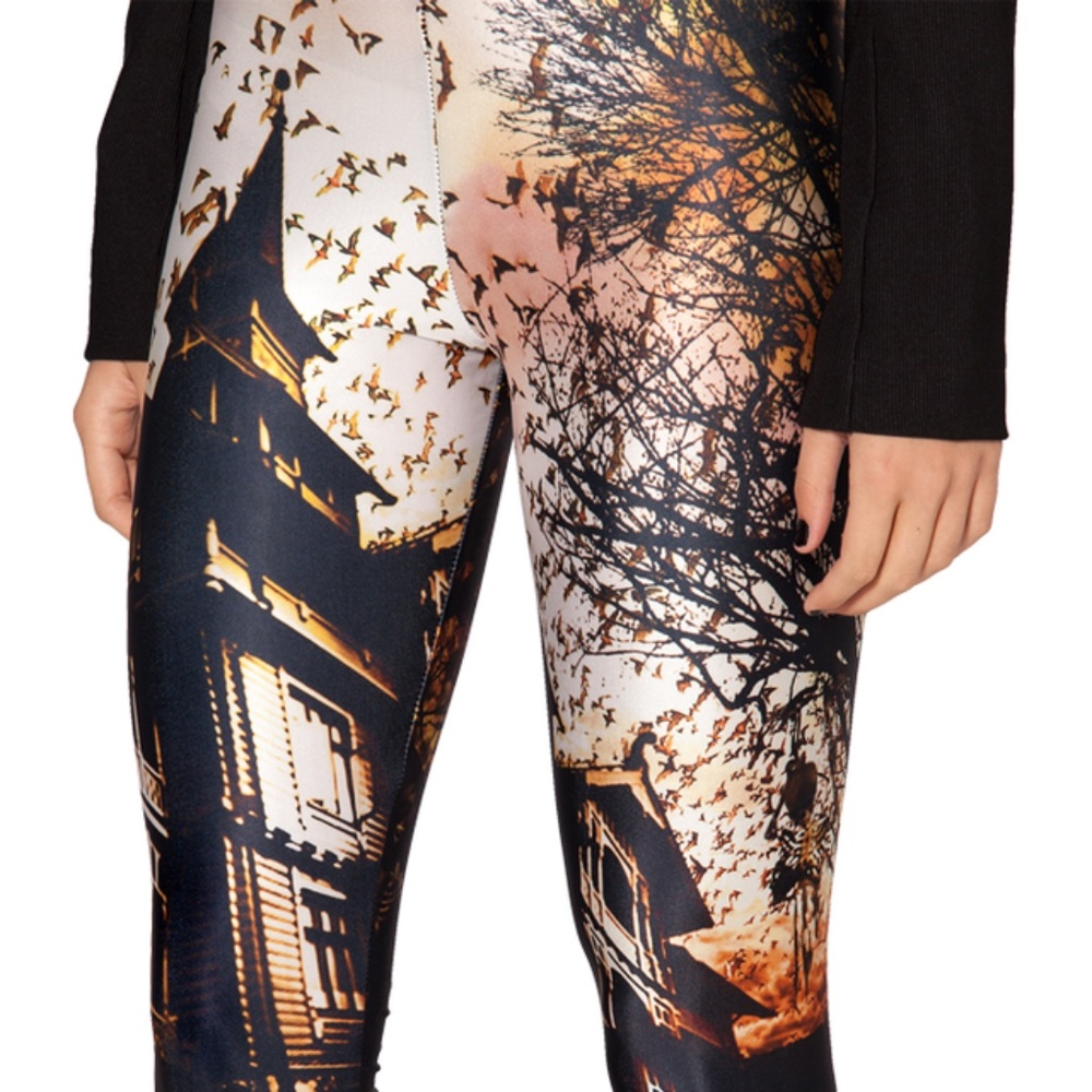 BlackMilk Haunted House Halloween Leggings Size Small